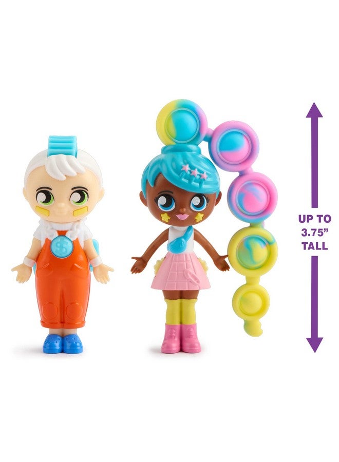 WowWee Fashion Fidgets Sensory Toy Dolls - Push Pop Fidget Toy Pack of 2 - Anxiety and Stress Relief for Kids - Image 4