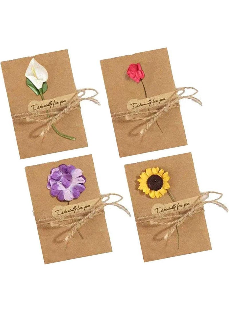 فوميمو عبوات بطاقات شكر برسومات زهور يدوية الصنع للدعوة والتهنئة والأمنيات لحفلات الزفاف وأعياد الميلاد والمهرجانات - Image 2