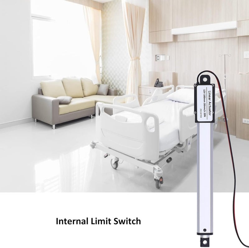 Dioche Mini Electric Linear Actuator 12V 100mm Limit Switch Low Noise Compact High Speed Industrial Small Size Quiet Versatile Stroke Linear Motion Actuator (Stroke - Image 5