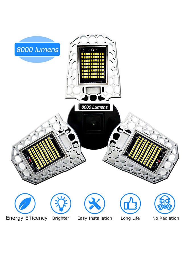 NIBEMINENT Led Adjustable Garage Ceiling Light Silver 19.50x13x17centimeter - Image 3