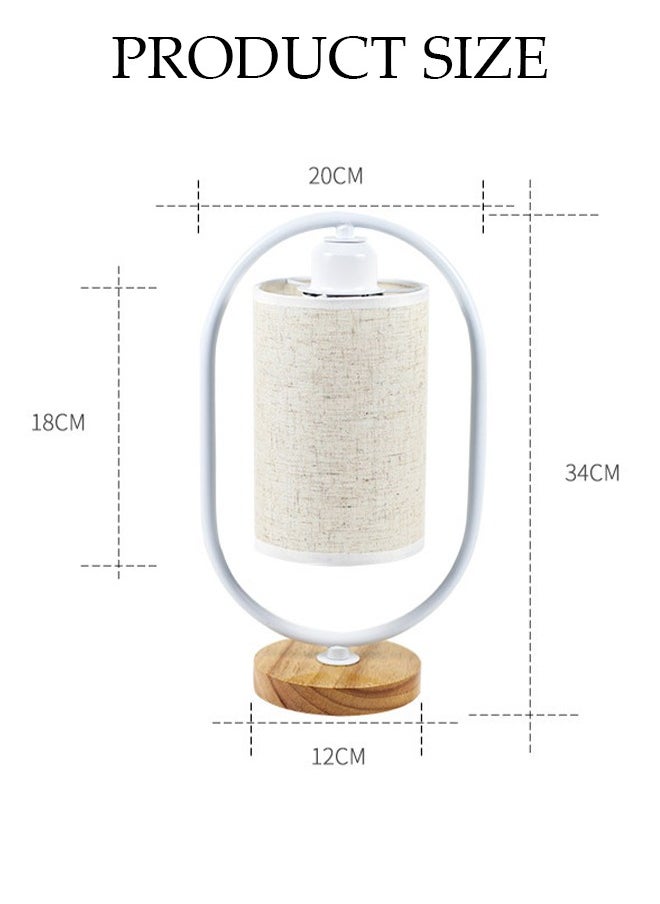 اضاءة طاولة بجانب السرير، اضاءة مكتب لغرفة النوم، اضاءة ليد لغرفة النوم مزود بكابل مفتاح USB، اضاءة ليلي من قماش الكتان، قابل للتعتيم بثلاث سرعات، مع غطاء مصباح من القماش، مناسب لغرفة المعيشة، غرفة النوم، غرفة الطعام، البار، الحفلات، التخييم، المقهى