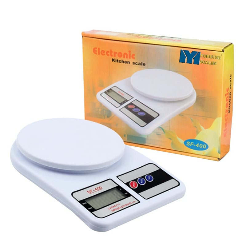 VDHJA SF 400 Electronic Digital Weighing Machine For Home Food Weight Machine Lcd Display Measuring Cooking Vegetable Fruit Food Weighing Machine WHITE PACK OF 1 - Image 2
