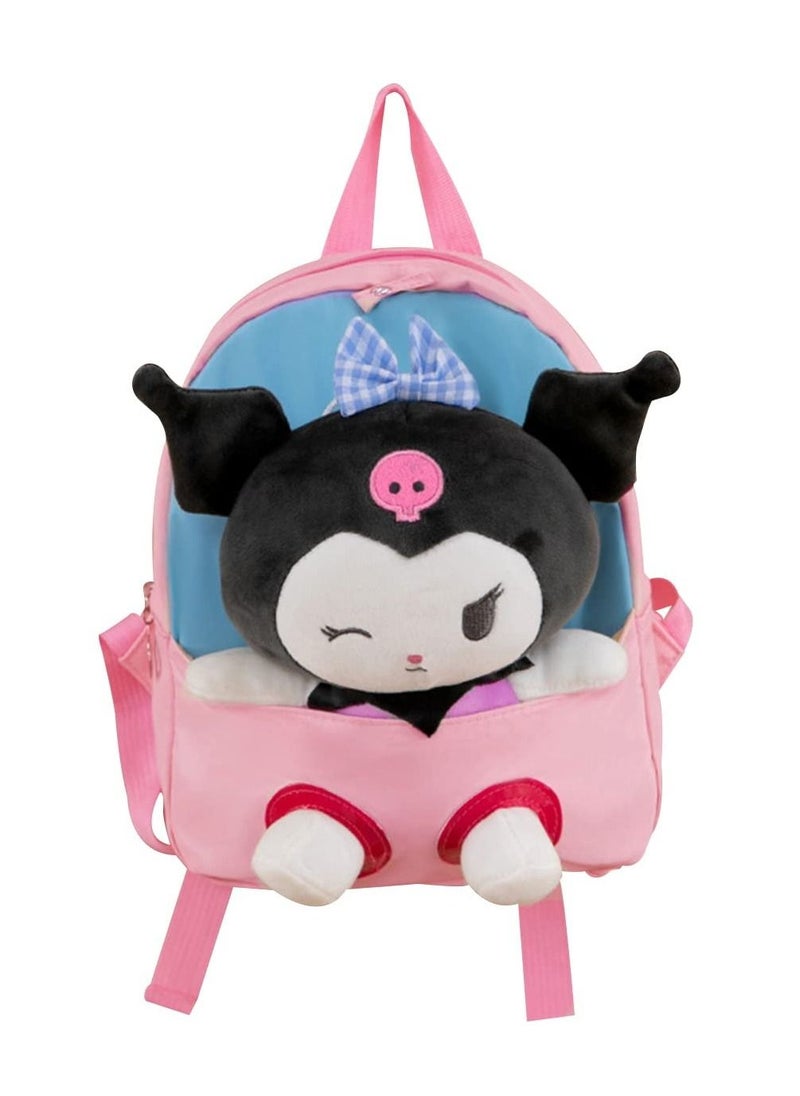 NIBEMINENT Kawaii Plush Kuromi Bag for Girls, Backpack Cute Cartoon Shoulder Anime Toy Fans（25 * 35cm）  - Image 4