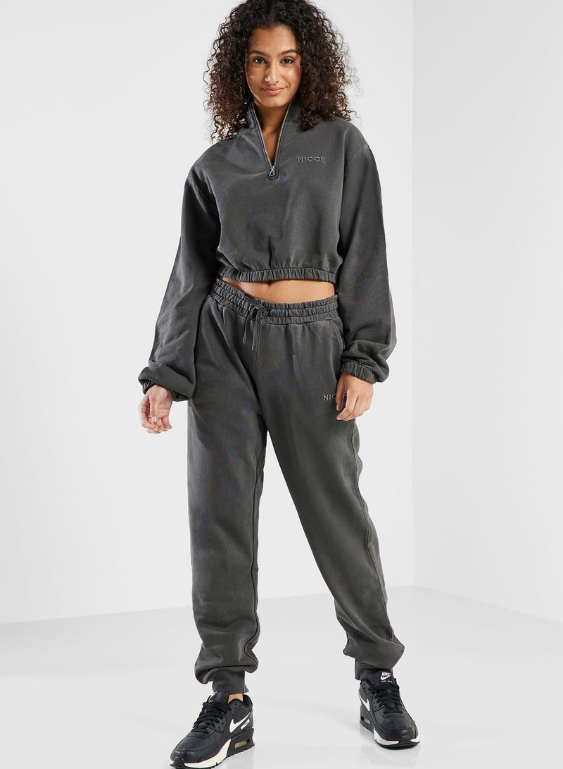 nicce london Garment Dye Ersa Cropped Sweatshirt - Image 4