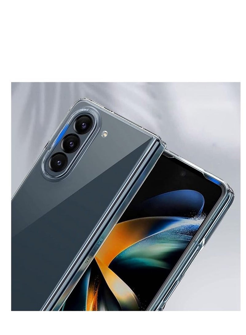 GENNEXT Case for Samsung Galaxy Z Fold 5 Case [Slim Fit]  Transparent PC Cover, Shock-proof Bumper Phone Case for Samsung Galaxy Z Fold 5 5G 2023- Crystal Clear - Image 2