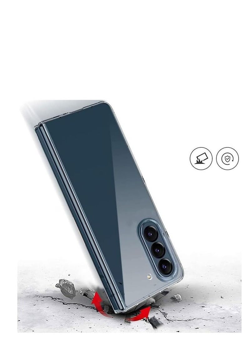 GENNEXT Case for Samsung Galaxy Z Fold 5 Case [Slim Fit]  Transparent PC Cover, Shock-proof Bumper Phone Case for Samsung Galaxy Z Fold 5 5G 2023- Crystal Clear - Image 3