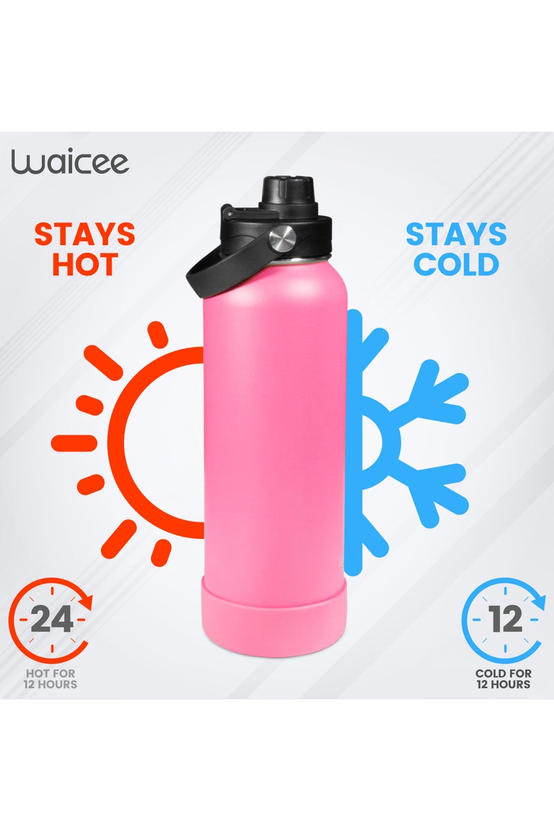 WAICEE Punchy Pink Reusable Water Bottle - Image 4