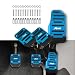 CHRYMUM 3PCS Car NonSlip Aluminum Alloy Pedal Pads Manual Transmission Brake Pedal Covers Sports Gas Fuel Petrol Clutch Foot Pedals Antirubbing Car Clutch Pedal Kits Suitable for Car SUV ATV Blue - Image 2