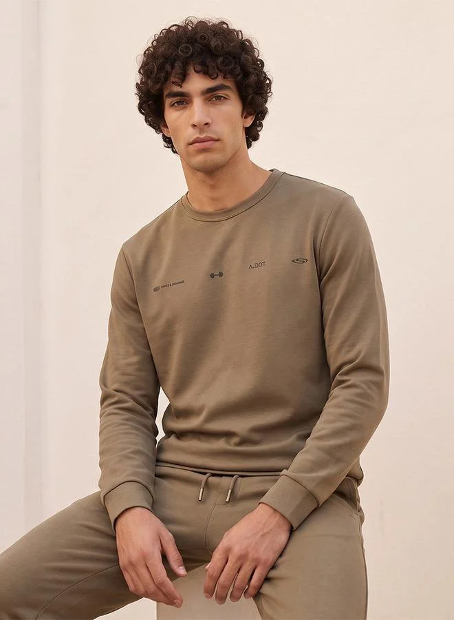 Splash Active Sweatshirt with Typographic Print