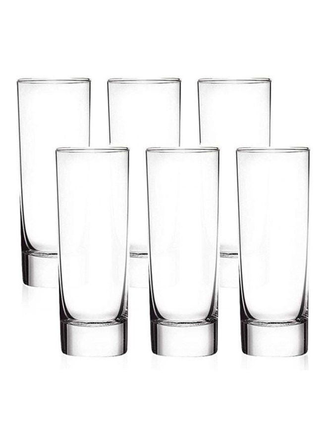 Pasabahce Set Of 6 Longdrink Juice Cups 290cc 9 3/4 oz Clear 290ml - Image 1