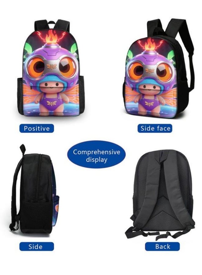 Bright Li Fire Fashion is unlimited! Cartoon bag three-piece set, suitable for a variety of scenes for students and teenagers (available for students, children, friends on outings, mountain climbing, schooling, etc.) - 104 - Image 3