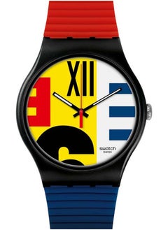 Swatch ساعة يد للجنسين مقاومة للماء بحركة كوارتز Nine To Six - 41 مم  - Image 2