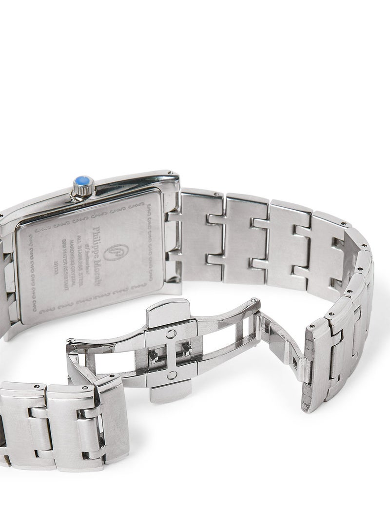 فيليب مورالي السويسرية ساعة يد معدنية M1133WBR - 31 ملم - فضي - Image 3