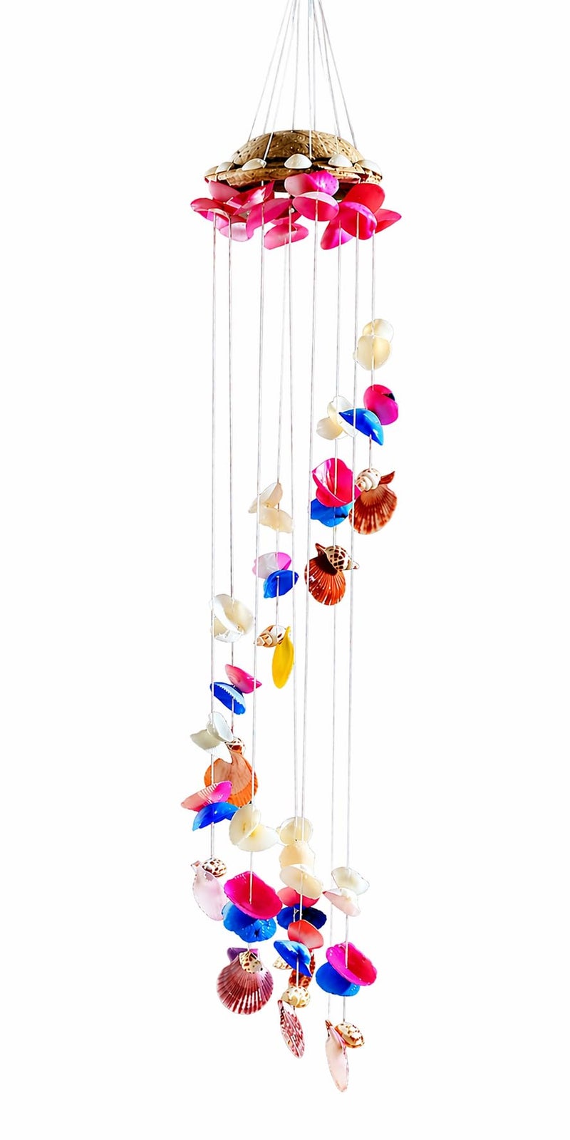 Shellkrafts Beautiful Unique Artificial Sea Shell Wind Chime for Home Positive Energy, Hanging Wind Bell|Decorative Item 28INCHES - Image 4