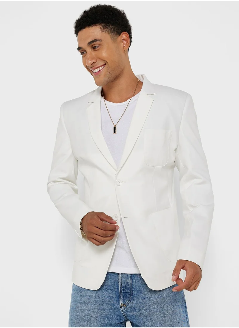 Robert Wood Collar Neck Blazer