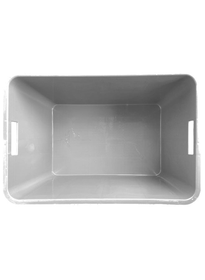 Ethic Solutions 3pcs of Plastic Storage Fish / Multipurpose Crate Box 600×400×350 mm 67L Stackable Heavy Duty Reinforced Walls Anti-Slip Base for Home Industrial Commercial Delivery - White - Image 3