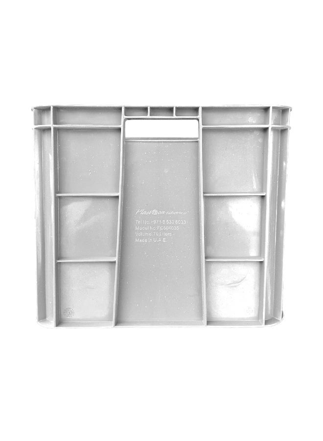 Ethic Solutions 3pcs of Plastic Storage Fish / Multipurpose Crate Box 600×400×350 mm 67L Stackable Heavy Duty Reinforced Walls Anti-Slip Base for Home Industrial Commercial Delivery - White - Image 5