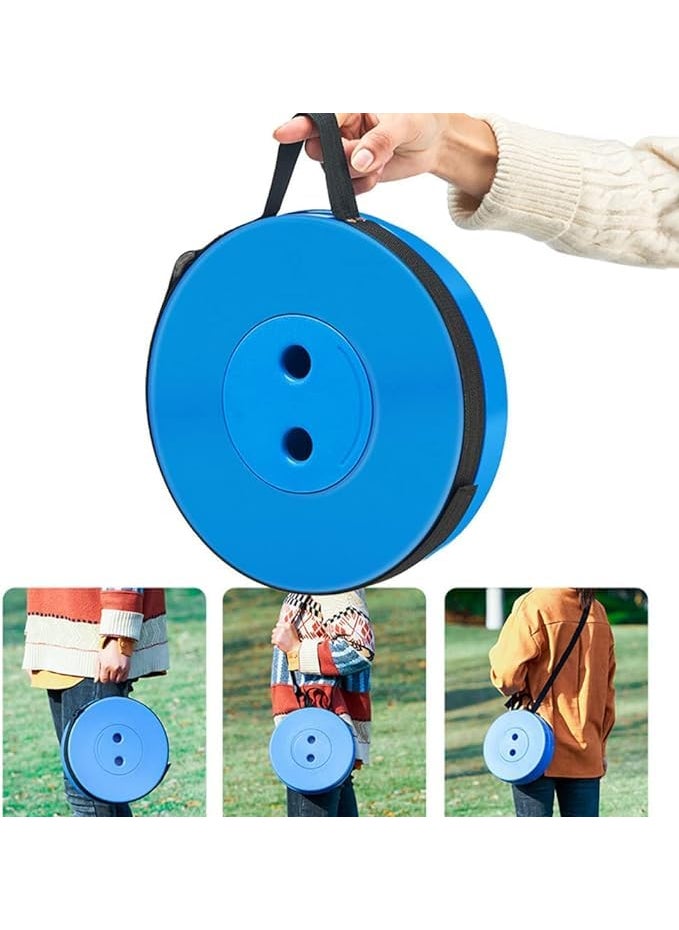 Generic ErOLIFIN Colorful Folding Stool Sturdy Lightweight Retractable Folding Bench for Adult Camping Chairs Suitable for Outdoor Fishing Excursions Gardening TripsColorLight Blue  - Image 3