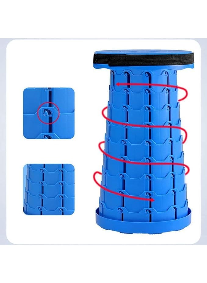 Generic ErOLIFIN Colorful Folding Stool Sturdy Lightweight Retractable Folding Bench for Adult Camping Chairs Suitable for Outdoor Fishing Excursions Gardening TripsColorLight Blue  - Image 5