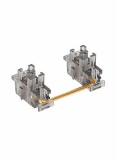 Excefore Transparent Smokey Plate Mount Stabilizer, 2U 6.25U Gold-Plated Wires Compatible with Cherry MX Plate Stabilizers, Smokey Plate Stabs 80% Keyboard Kit  - Image 1