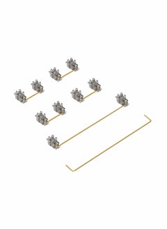 Excefore Transparent Smokey Plate Mount Stabilizer, 2U 6.25U Gold-Plated Wires Compatible with Cherry MX Plate Stabilizers, Smokey Plate Stabs 80% Keyboard Kit  - Image 4