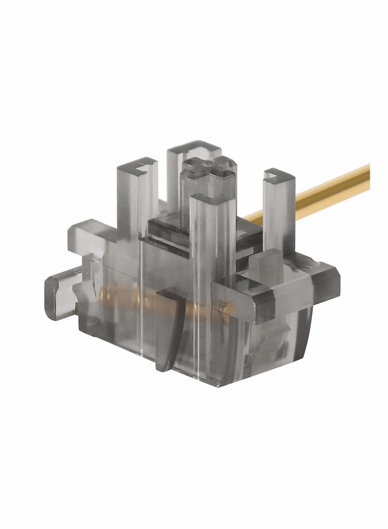 Excefore Transparent Smokey Plate Mount Stabilizer, 2U 6.25U Gold-Plated Wires Compatible with Cherry MX Plate Stabilizers, Smokey Plate Stabs 80% Keyboard Kit - Image 3
