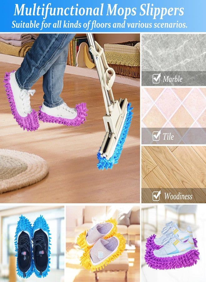 BAIDOON 4 Pcs Shoes Cover Dust Duster, Washable Mop Slippers Shoes for Floor Cleaning, Reusable Microfiber Duster Mops for House, Office, Bathroom, Kitchen Cleaning (2Pairs) - Image 4