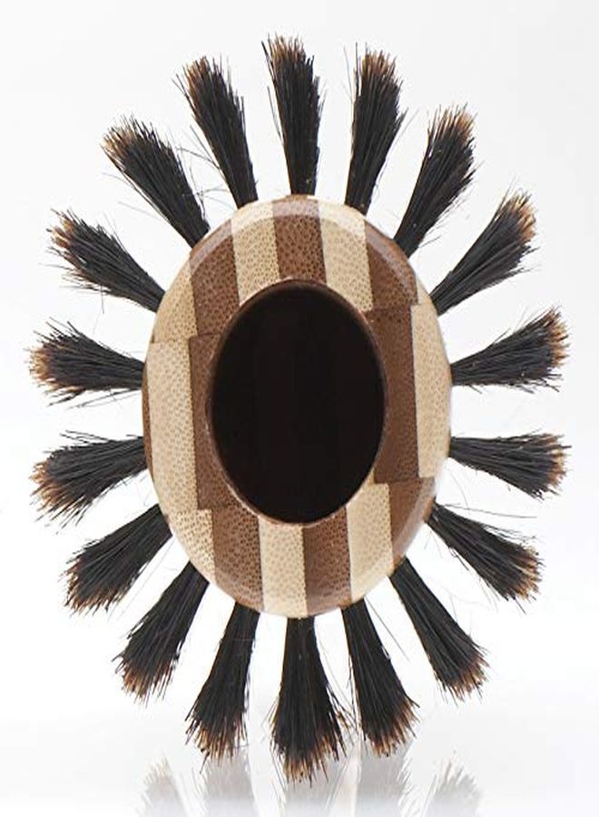 Olivia Garden Healthy Hair Eco-Friendly Bamboo 100% Boar Round Hair Brush Hh-B50 (3 1/4") - Image 2