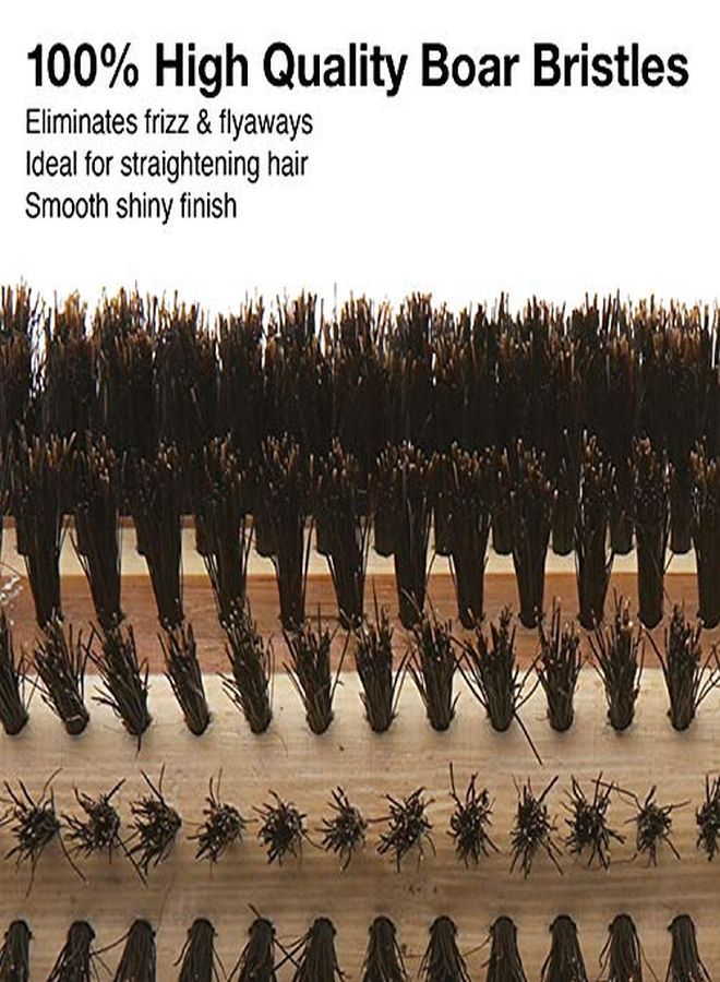 Olivia Garden Healthy Hair Eco-Friendly Bamboo 100% Boar Round Hair Brush Hh-B50 (3 1/4") - Image 4