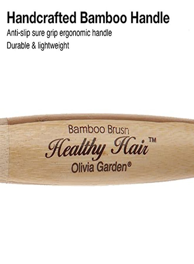 Olivia Garden Healthy Hair Eco-Friendly Bamboo 100% Boar Round Hair Brush Hh-B50 (3 1/4") - Image 5