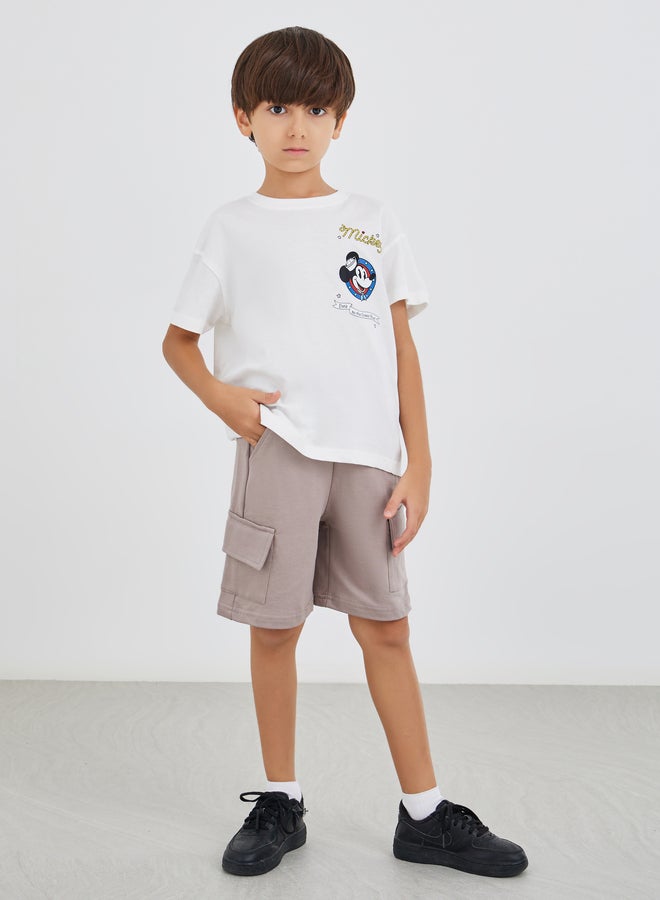 Styli Regular Fit Cargo Pockets Knit Short - Image 2