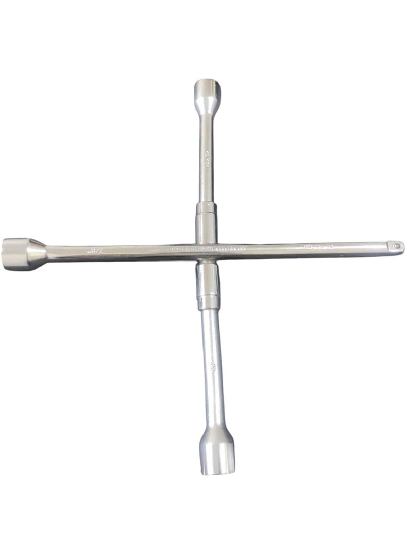 مفتاح عجل العقرب القابل للطي - مفتاح صليبة حديد شديد التحمل - تصميم صغير الحجم قابل للطي لتغيير إطارات السيارات والشاحنات - أداة احترافية لفك الصواميل - Image 3