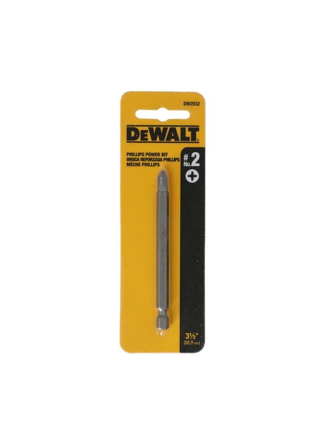DEWALT Shock Resistant Phillips Power Screwdriver Bit Silver 88.9mm DW2032  - Image 1