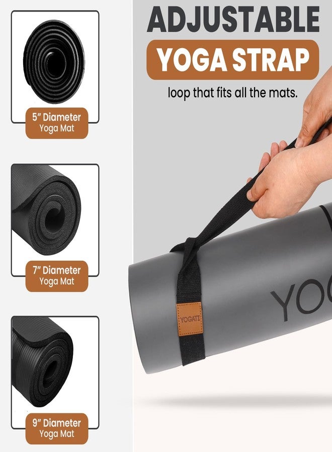 YOGATI® Yoga Mat Straps for Carrying | Adjustable Cotton Yoga Strap for Carrying Mats | Fits Standard and Thick Yoga or Pilates Matt | Practical & Perfect Yoga Mat Carrying Strap Design that Lasts - Image 2