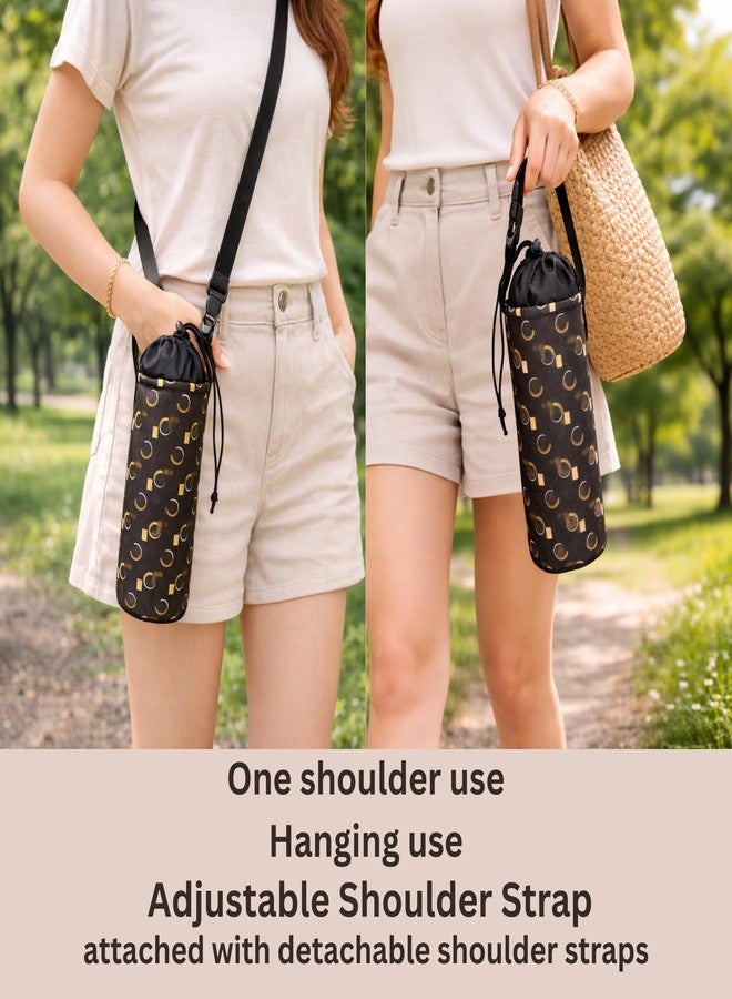 DHARMATMAJ Adjustable Water Bottle Carrier Bag with Shoulder Strap, Portable Bottle Cover Sleeve, Lightweight Travel Bottle Holder for Kids & Adults, Picnic, School, Hiking - Image 3