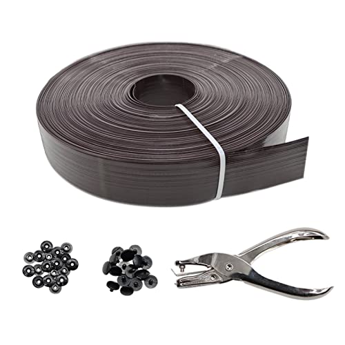 Qlvily Chain Link Fence Privacy Tape, 246ft x 0.15ft Chain Link Fence Slats, Fence Covering Privacy, Brown (200PCS Button + Puncher Included) - Image 1