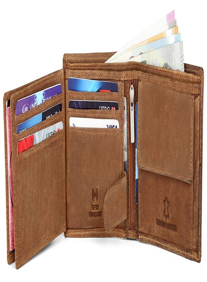 WildHorn Leather Wallet for Men, Tan Hunter,(Pack of 1) - Image 4