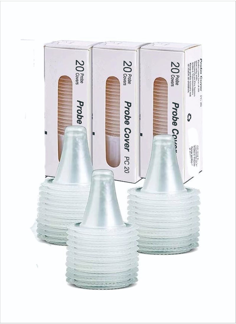 BRAUN 60 Pcs Ear Thermometer Probe Covers, Refill Caps, Lens Filters Compatible for All Braun ThermoScan Models and Other Types of Digital Thermometers Disposable Covers  - Image 1