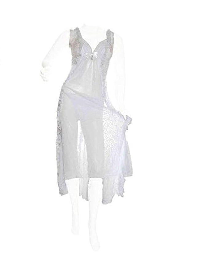 Lingerie Dress for Women, Free Size, White 