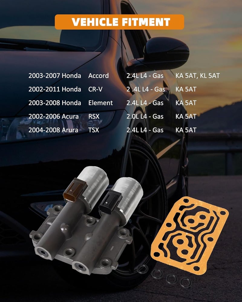 E-Shin 28260-PRP-014 Transmission Dual Linear Solenoid with Gasket for Honda and Acura - Image 4