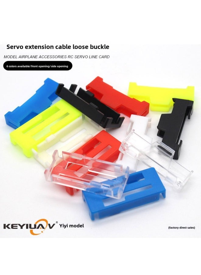Steering Gear Extension Line Y Line Plastic Anti-loose Buckle Fixing Wiring Clip (color Customization)-Color:Blue (open)  - Image 2
