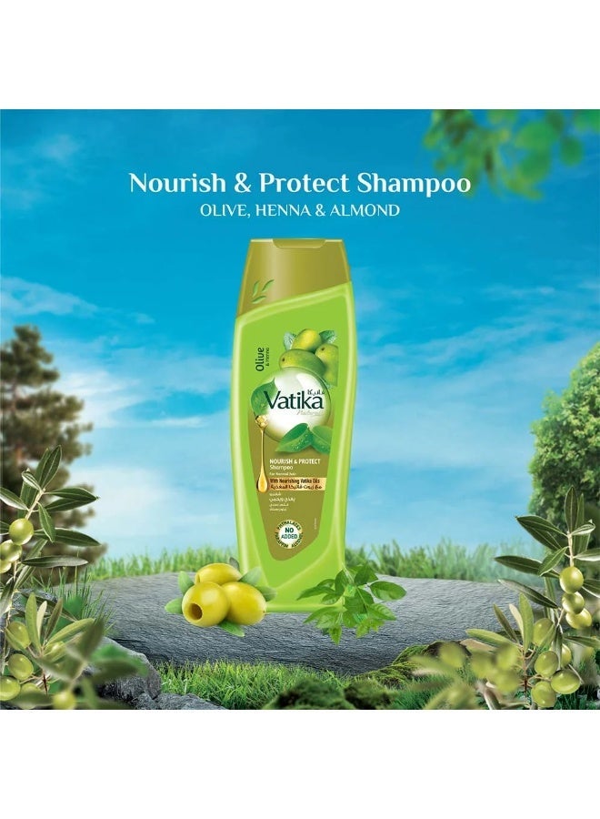 فاتيكا ناتشورالز شامبو يغذي ويحمي الشعر بخلاصة الزيتون والحناء 400مل - Image 2