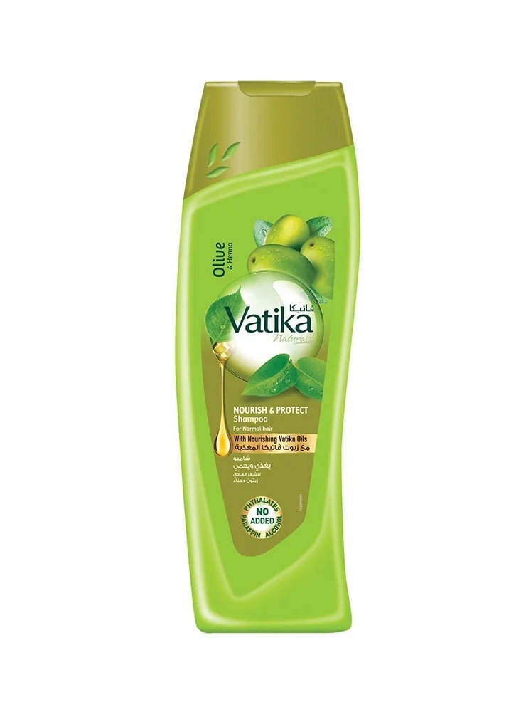 فاتيكا ناتشورالز شامبو يغذي ويحمي الشعر بخلاصة الزيتون والحناء 400مل - Image 1
