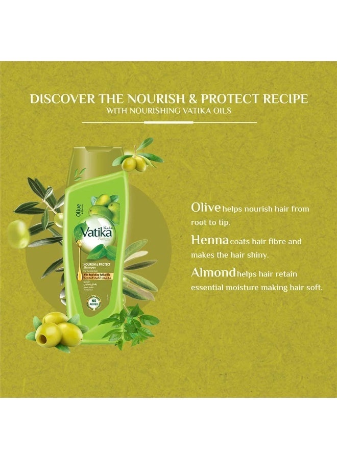 فاتيكا ناتشورالز شامبو يغذي ويحمي الشعر بخلاصة الزيتون والحناء 400مل - Image 3