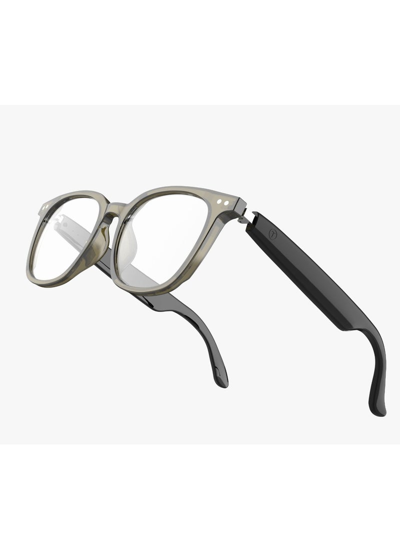 GL-SG6 Stockholm Smart Glasses / Play & Pause / Answer & Reject Calls / Photochromic, Polarized & Anti-Blue Lens / Built-in Microphone / UV400 Protection / Voice Assistant / Remote Camera / Touch Control / TWS Function - Black