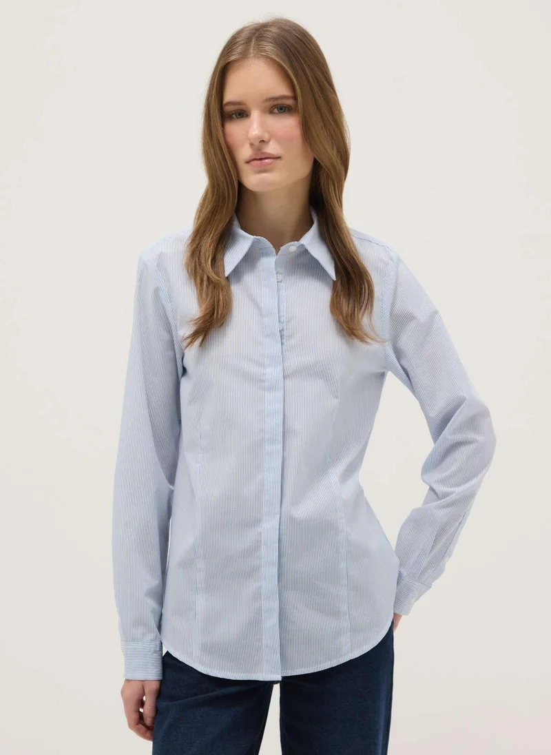 Ovs OVS Multicolour striped cotton blend slim-fit shirt with classic collar