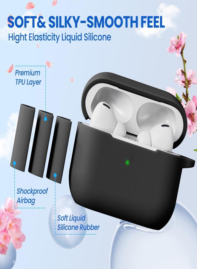 Olytop Case for Airpods Pro 3 Cover for Men Women Girl, Compatible Airpods Pro 3rd Generation Case, Soft Silicone Apple iPod Pro 3 Gen Protective Cover Skin with Keychain Cleaner Pen,Black - Image 5