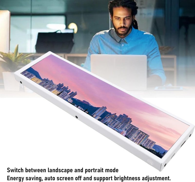 8.8in Portable Touchscreen Display,Computer Secondary Monitor, PC Case Screen 480x1920 5 Point Touch with Dual Speakers 170° Viewing Angle for aida64 - Image 3
