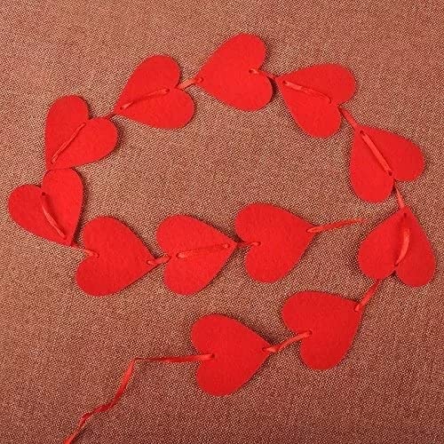 HK balloons® Happy Birthday Banner Decoration for Boys, Girls, Boyfriend, Girlfriend, (Red Heart Garland Curtains) - Image 3