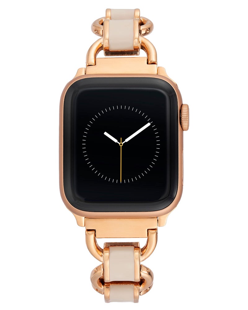 ANNE KLEIN WITHit Anne Klein Fashion Chain Bracelet for Apple Watch, Secure, Adjustable, Apple Watch Replacement Band, Fits Most Wrists (38/40/41mm, Blush and Rose Gold) - Image 1